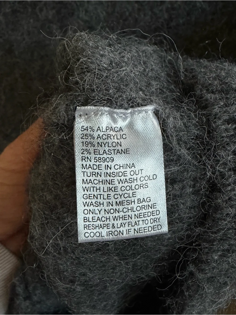 Gianni Bini Alpaca Short-Sleeve Crewneck Sweater in Charcoal - Picture 8 of 8